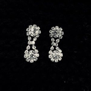 Cubic rhinestones earring